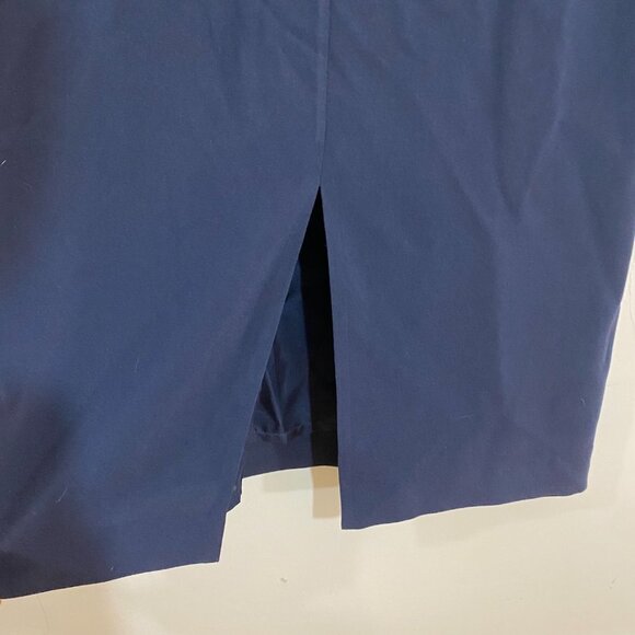 Jenni Kayne Crepe T-Shirt Midi Dress Navy Blue Short Sleeve Shift Sheath Small - Picture 5 of 6